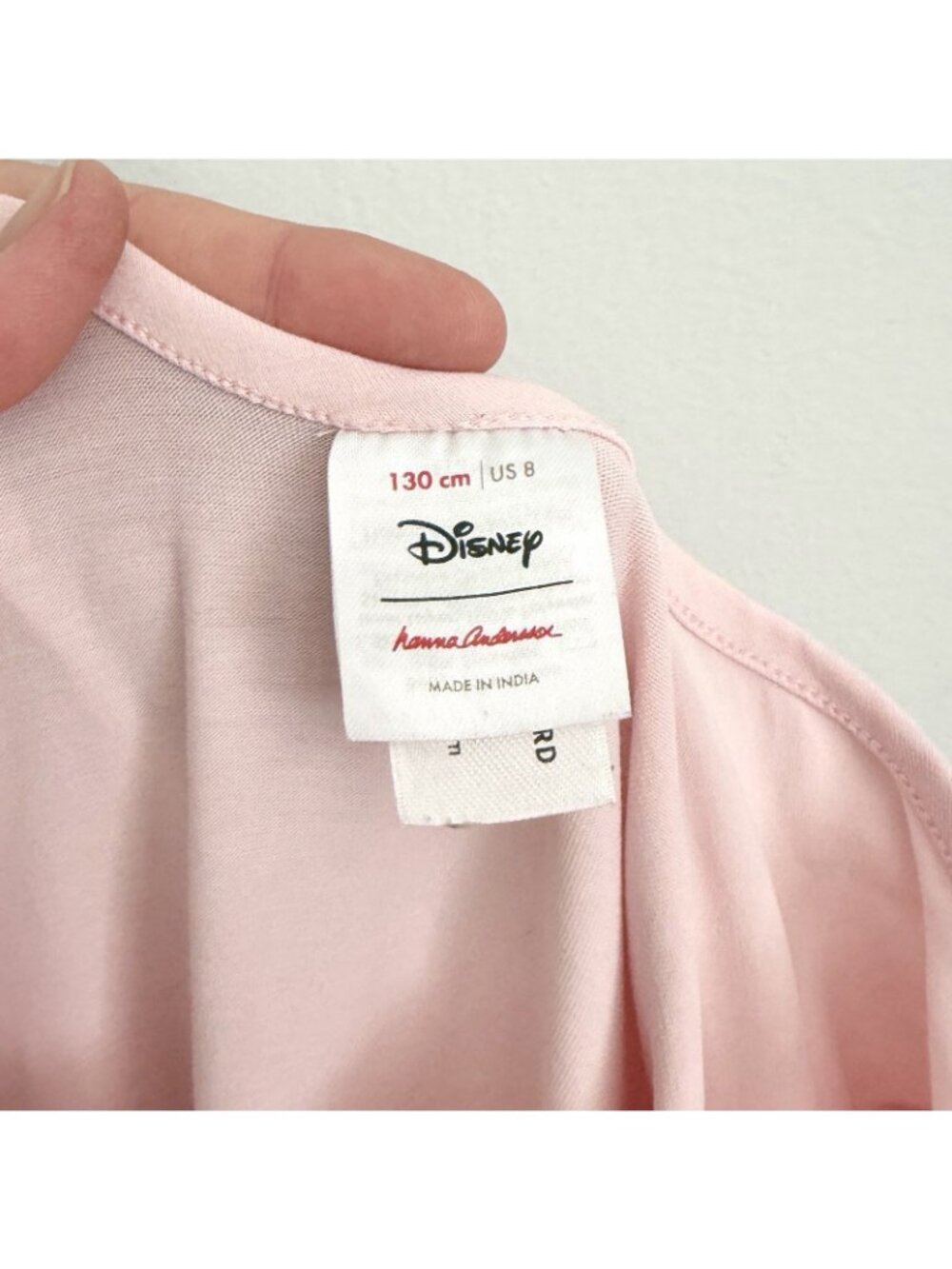 Disney x Hanna Andersson Pink Princess Tulle Dress Embroidered Long Sleeve Sz 8 - Picture 9 of 10